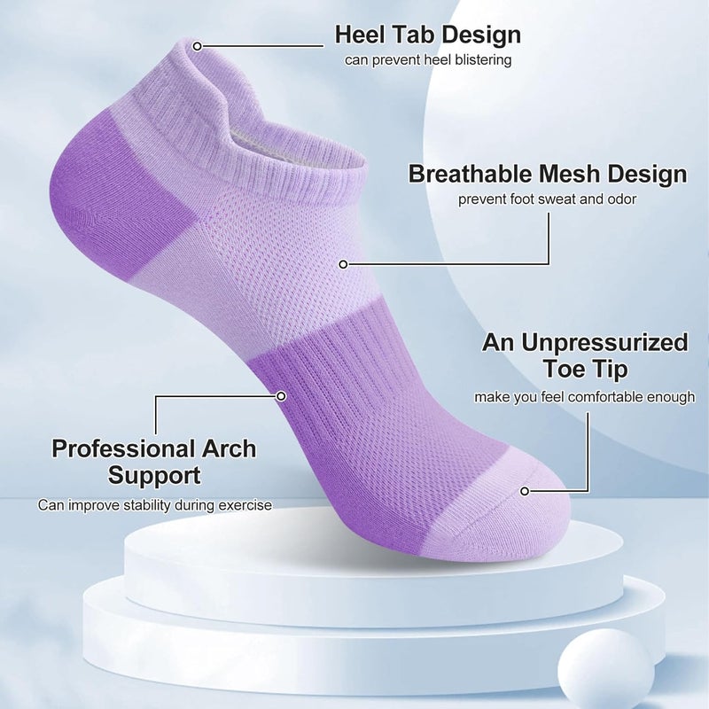 Darller 6 Pairs Ankle Socks for Women - Lightweight Low Cut No Show Casual Cotton Socks Breathable - Image 2